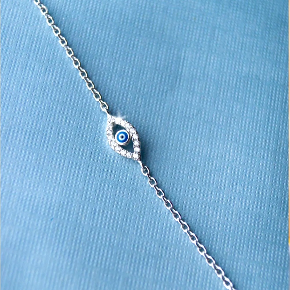 Sterling silver Evil Eye bracelet